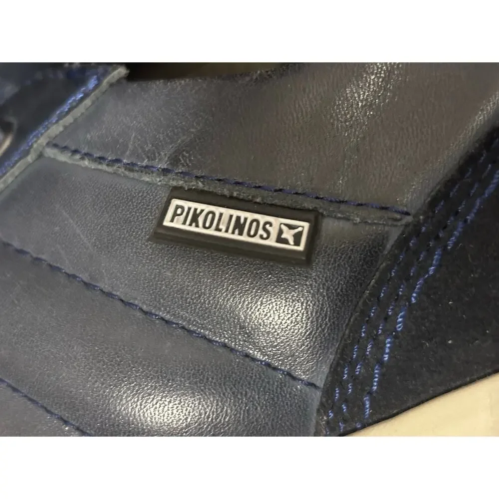 Pikolinos Ferrol Men’s Navy Leather Lace-Up Comfort Sneakers EUR 43 (US 9–9.5)
